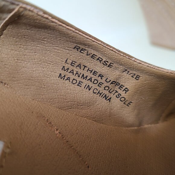 Vtg Steve Madden Gold Bronze Round Toe Platform Wedge Heel 7.5 - Picture 13 of 16